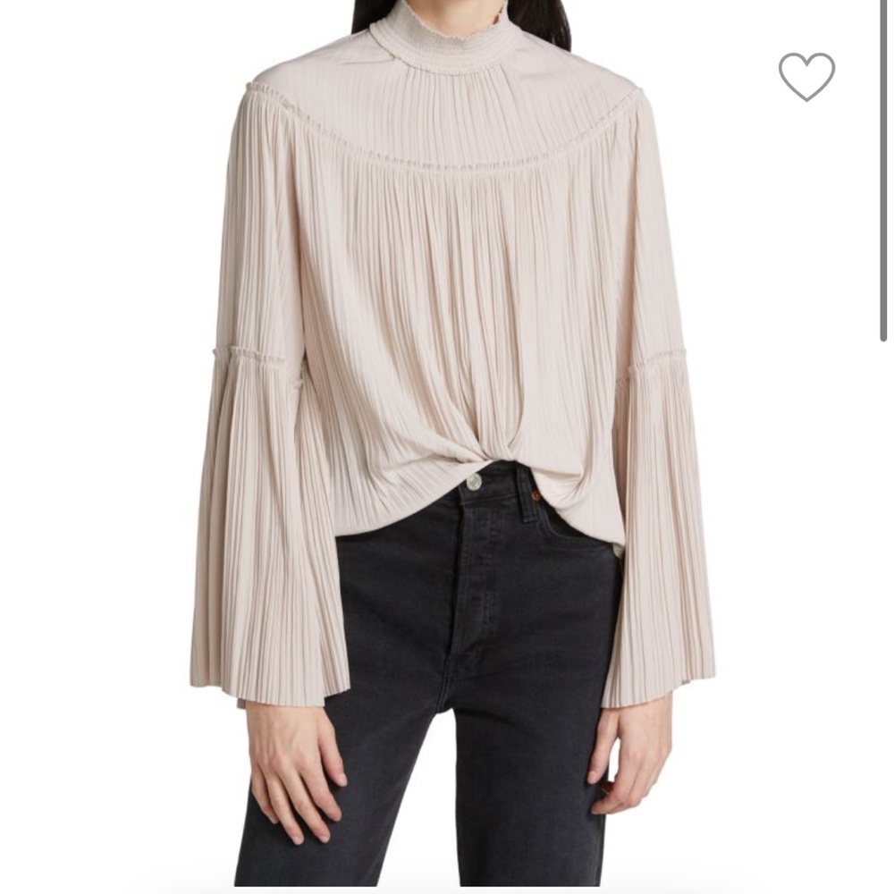 A.L.C. Tessa Pleated Pullover Top